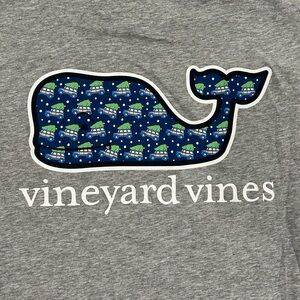Vineyard Vines Long Sleeve Hoodie Holiday Whale Christmas Tree Truck/Woody SM